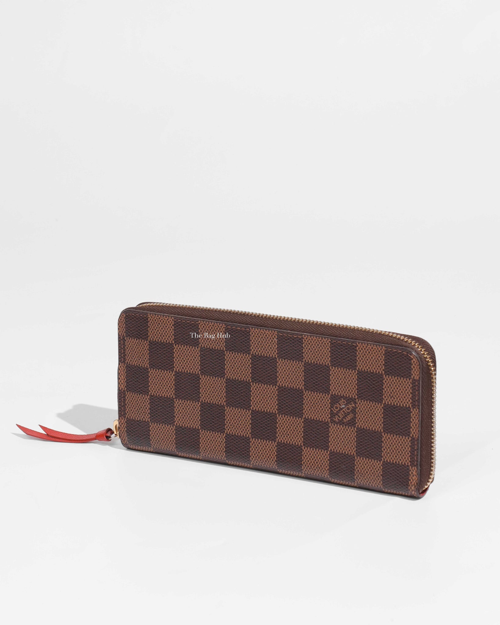 Louis Vuitton Damier Ebene & Cherry Clemence Wallet, Designer Brand, Authentic Louis Vuitton