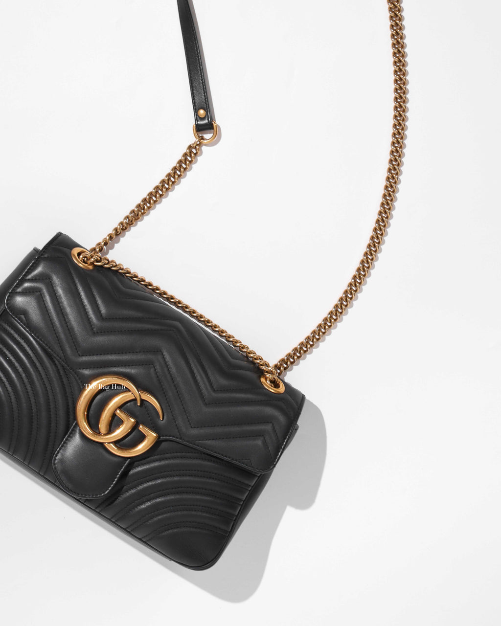 Gucci Black GG Marmont Medium Shoulder Bag-1