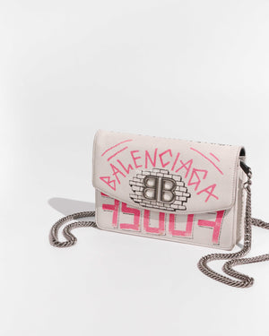 Balenciaga White Graffiti BB WOC