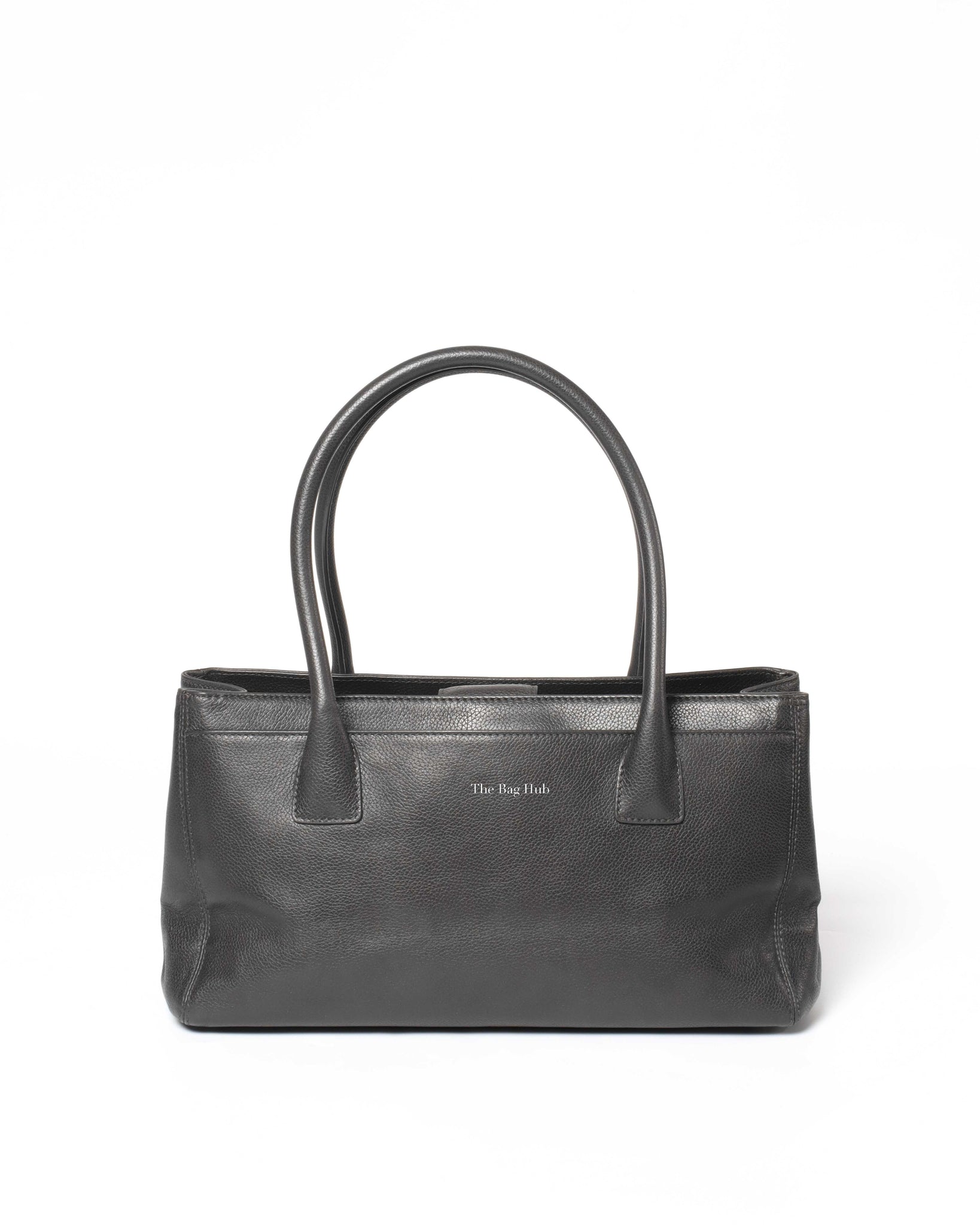 Chanel Dark Grey Small Cerf Tote Bag SHW
