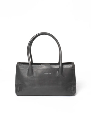 Chanel Dark Grey Small Cerf Tote Bag SHW