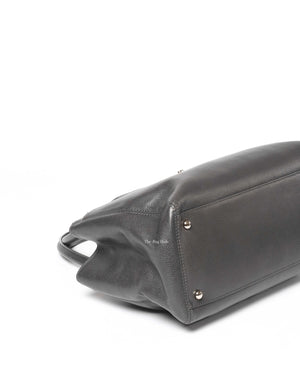 Chanel Dark Grey Small Cerf Tote Bag SHW