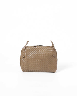 Bottega Veneta Khaki Intrecciato Nodini Crossbody Bag