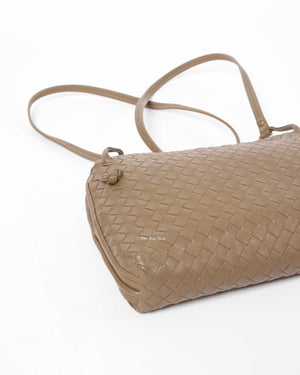 Bottega Veneta Khaki Intrecciato Nodini Crossbody Bag