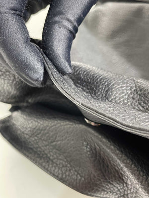 Loewe Black Grained Leather Flamenco Tassel Bag OS-17