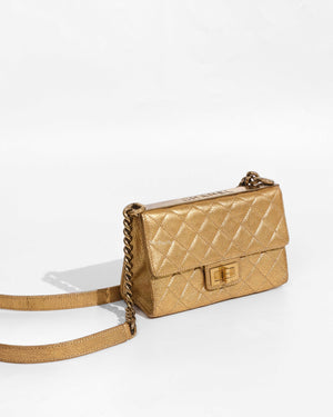 Chanel Gold Metallic Leather Rita Small Flap Bag