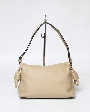 Loewe Beige Flamenco Medium Flap Shoulder Bag