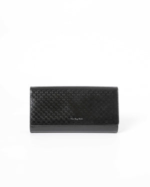 Gucci Black Microguccissima Patent Broadway Clutch