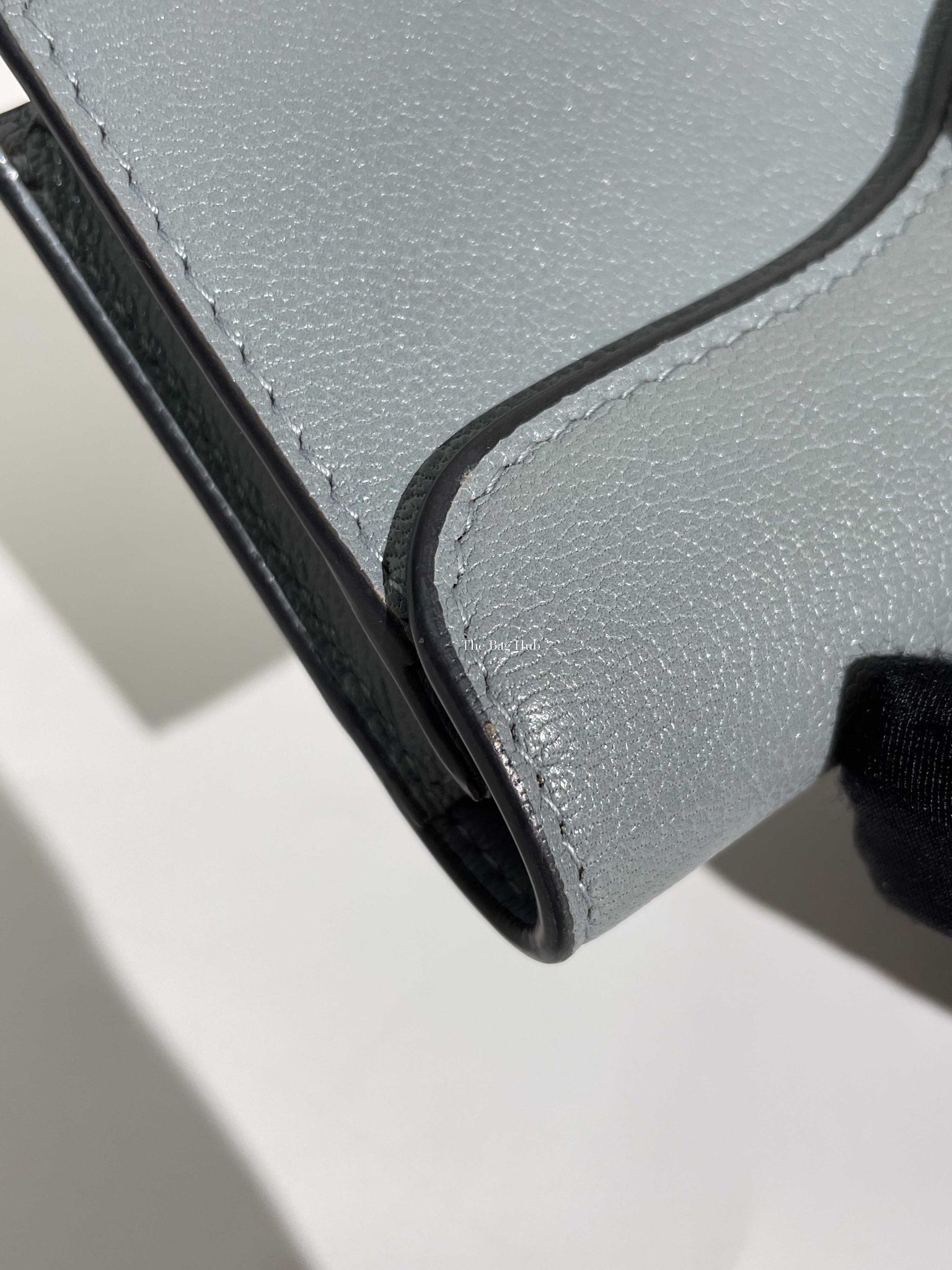 Dior Cloud Blue Saddle Flap Card Holder-14