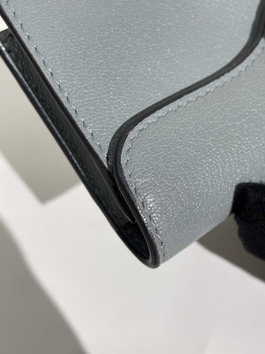 Dior Cloud Blue Saddle Flap Card Holder-14