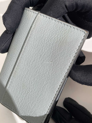 Dior Cloud Blue Saddle Flap Card Holder-15