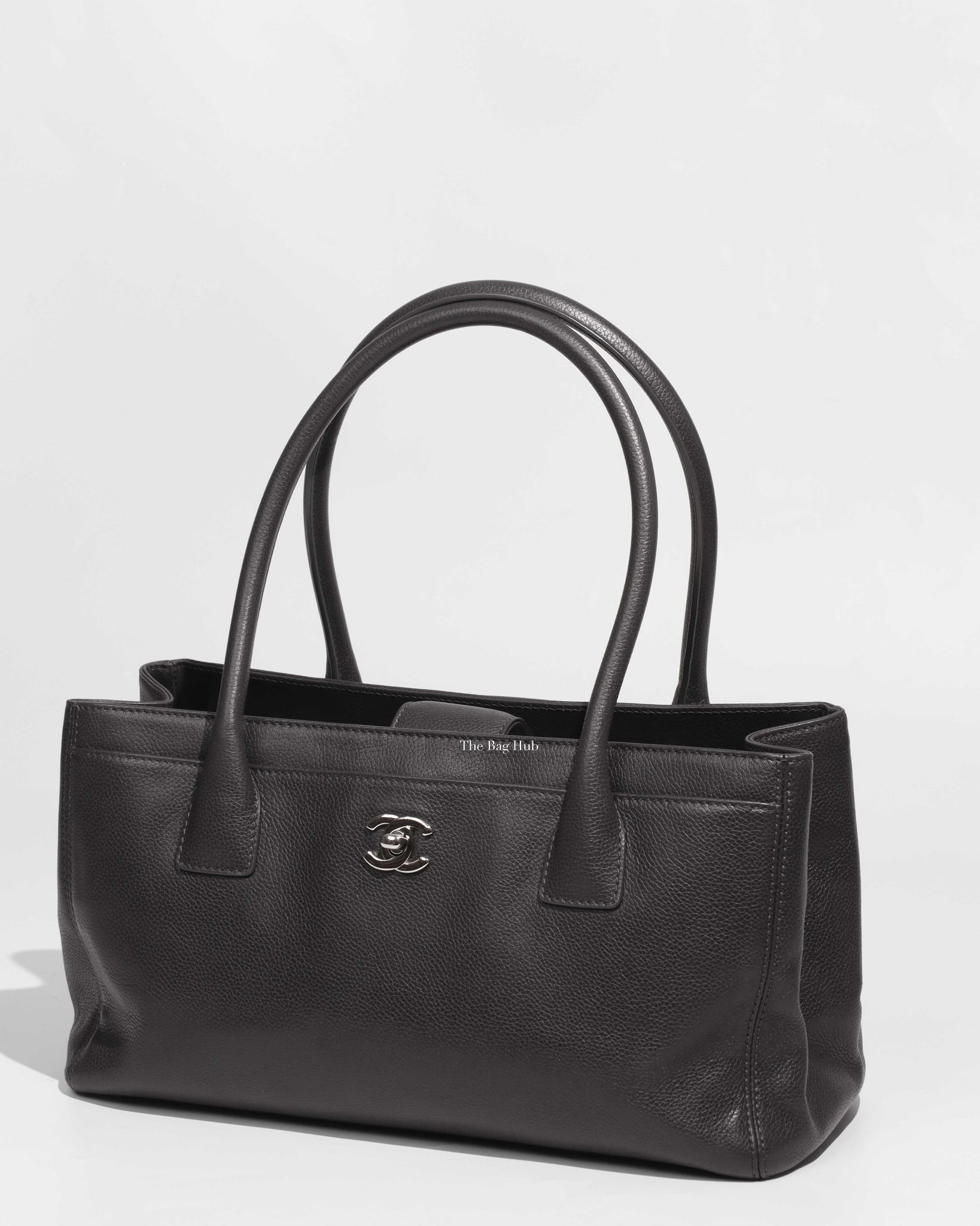 Chanel Dark Grey Small Cerf Tote Bag SHW, Designer Brand, Authentic Chanel