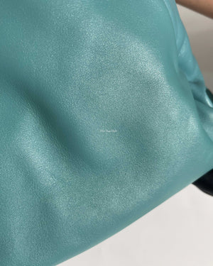 Bottega Veneta Blue Calfskin Leather The Pouch Shoulder Bag