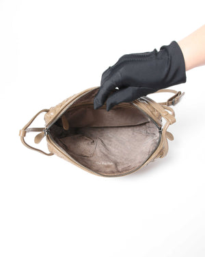 Bottega Veneta Khaki Intrecciato Nodini Crossbody Bag