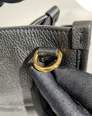 Gucci Black Embossed Logo Leather Tote Bag-18