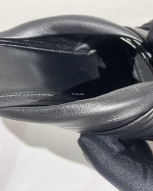 Balenciaga Black Drapy Leather Sandals 80mm Size 39-9