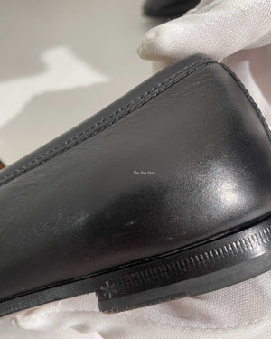 Gucci Black Leather Woman's Jordan Loafer Size 35.5-14