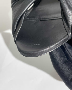 Balenciaga Black Drapy Leather Sandals 80mm Size 39-12