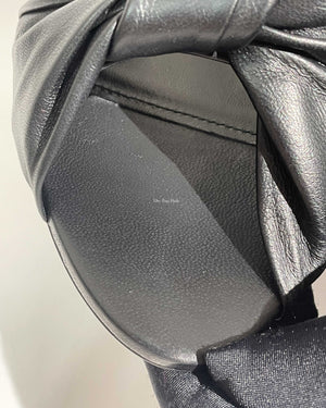 Balenciaga Black Drapy Leather Sandals 80mm Size 39-13