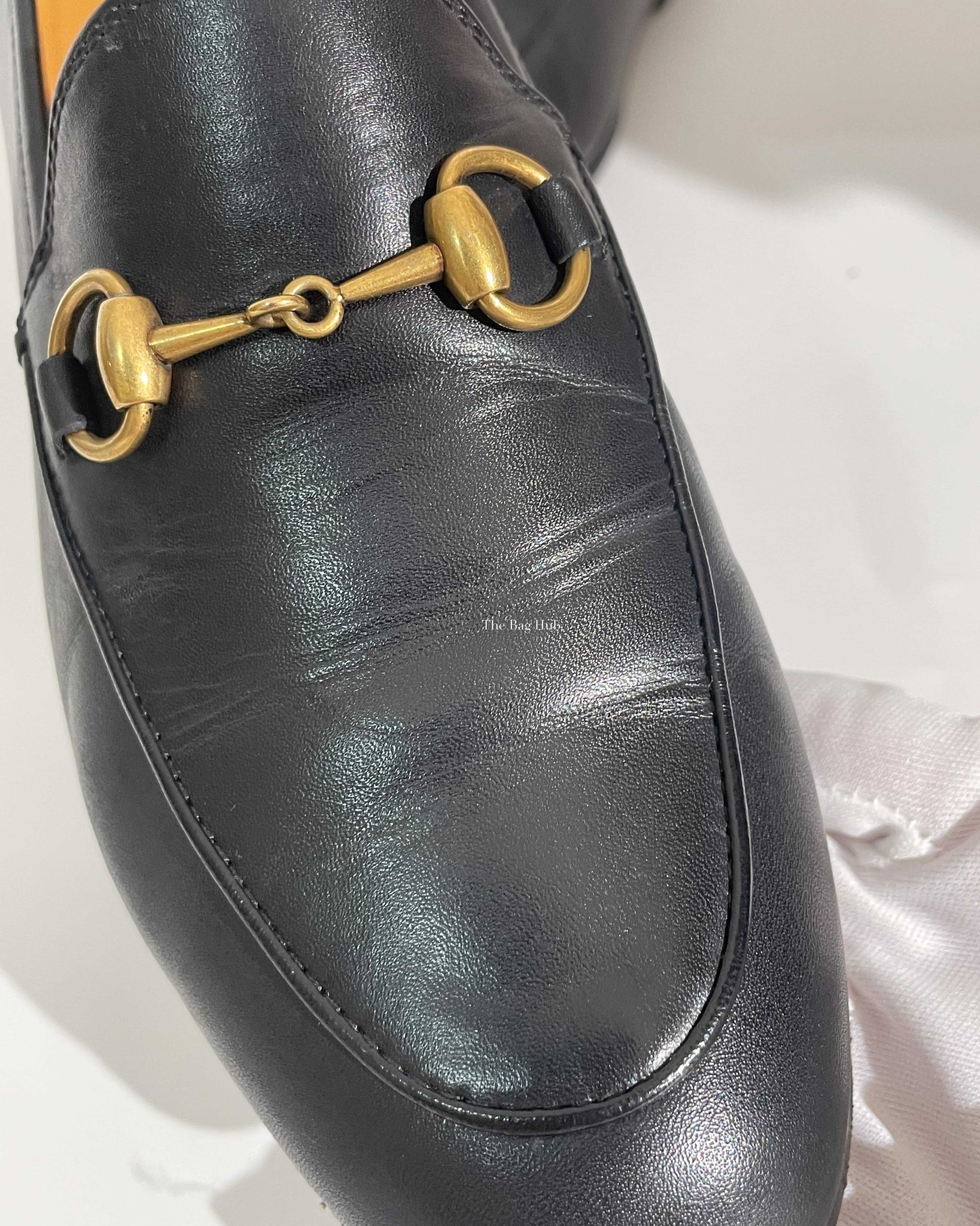 Gucci Black Leather Woman's Jordan Loafer Size 35.5-19