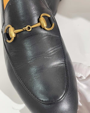 Gucci Black Leather Woman's Jordan Loafer Size 35.5-19