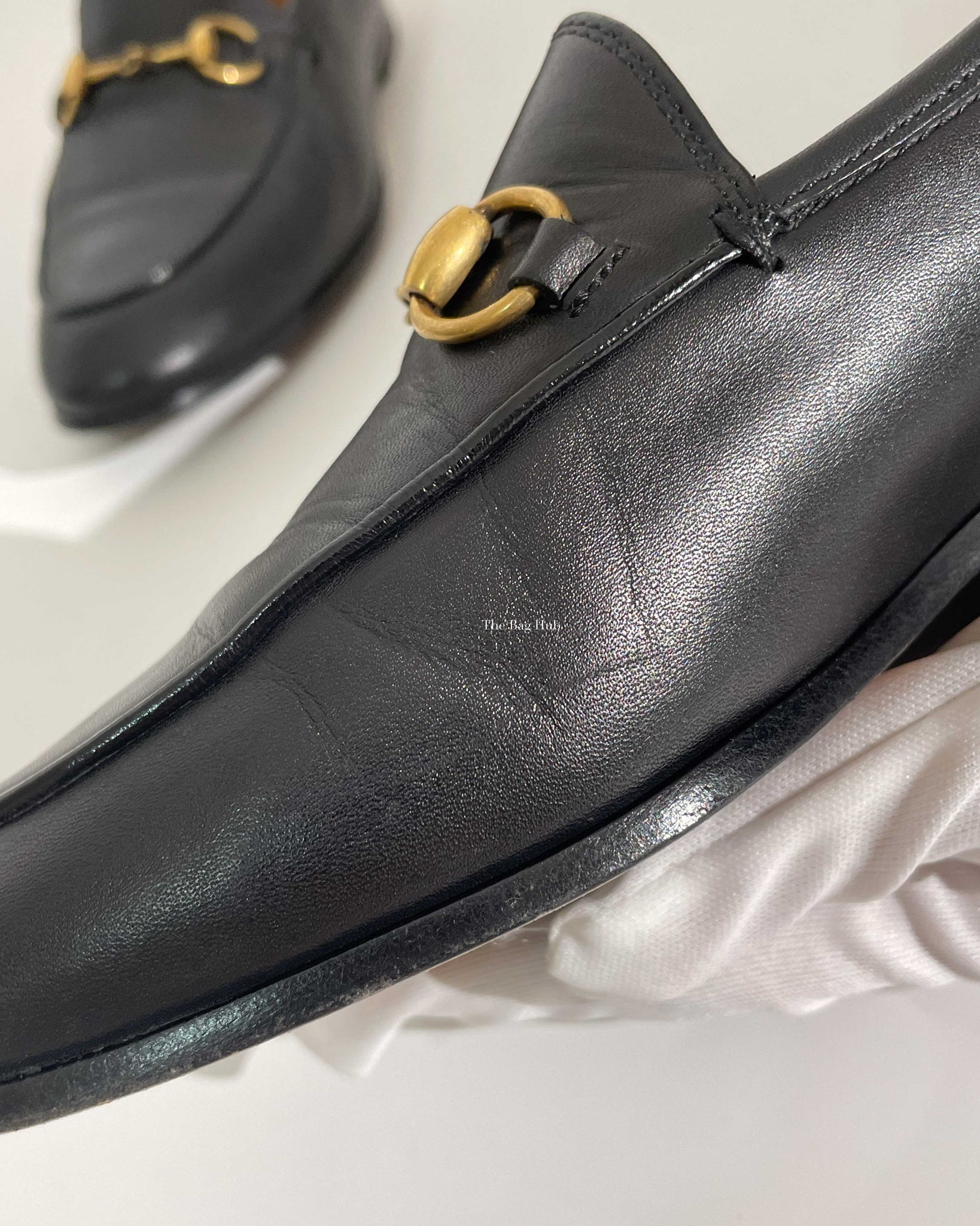 Gucci Black Leather Woman's Jordan Loafer Size 35.5-20