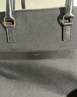 Saint Laurent Black Canvas & Leather Tote Bag-14