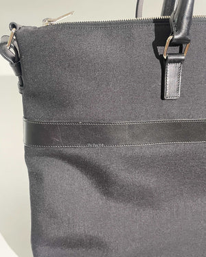 Saint Laurent Black Canvas & Leather Tote Bag-15