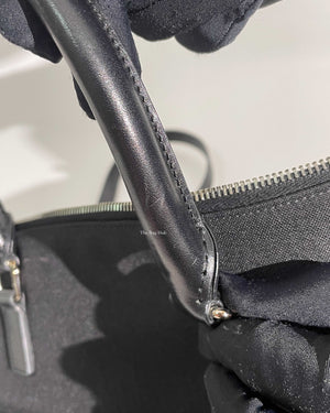 Saint Laurent Black Canvas & Leather Tote Bag-16