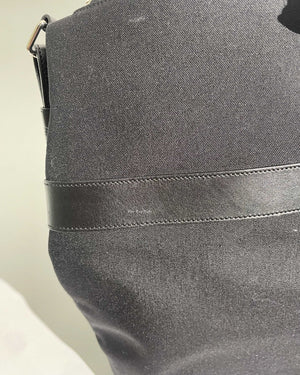 Saint Laurent Black Canvas & Leather Tote Bag-19