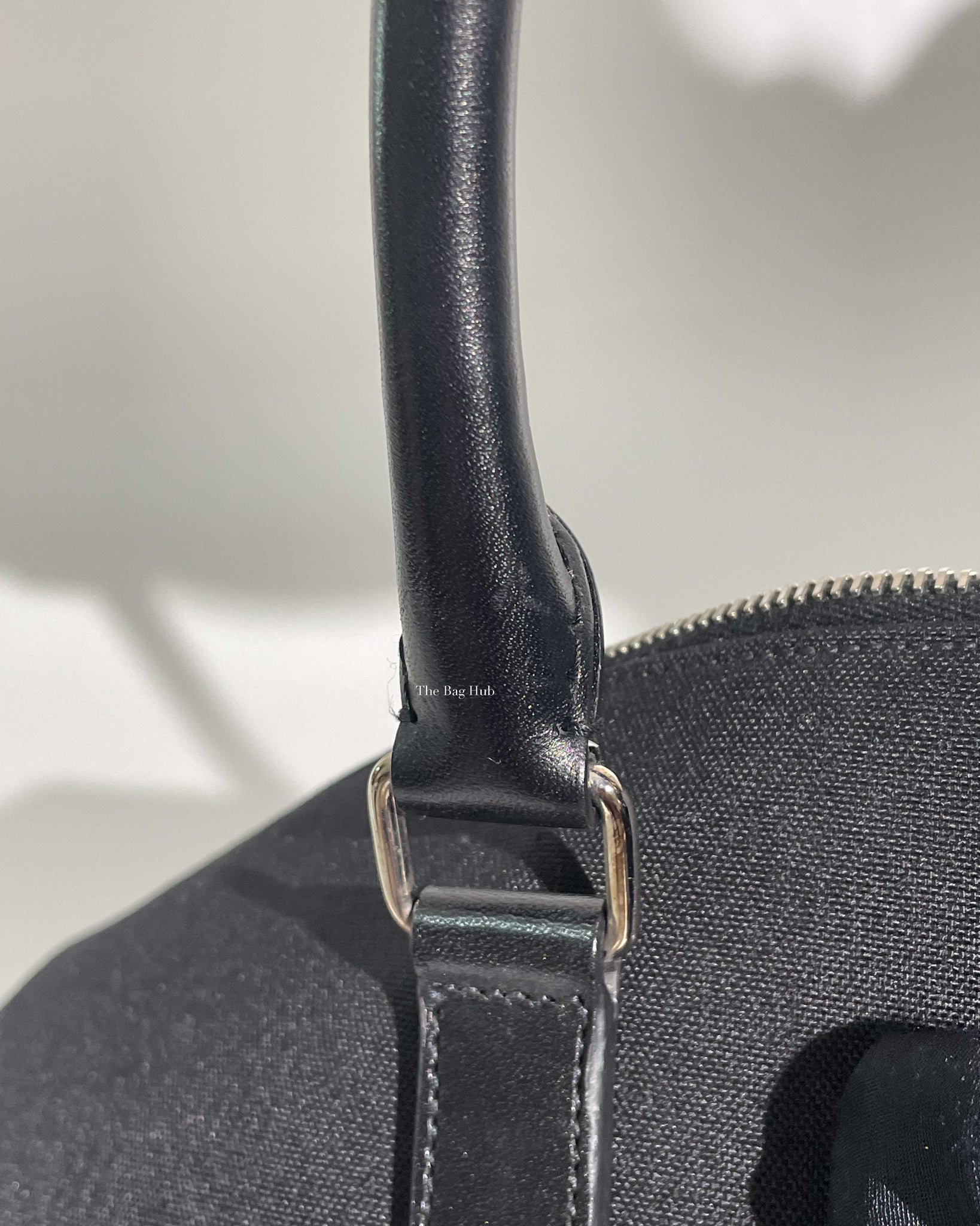 Saint Laurent Black Canvas & Leather Tote Bag-23