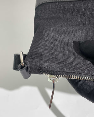 Saint Laurent Black Canvas & Leather Tote Bag-25