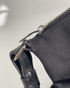 Saint Laurent Black Canvas & Leather Tote Bag-26