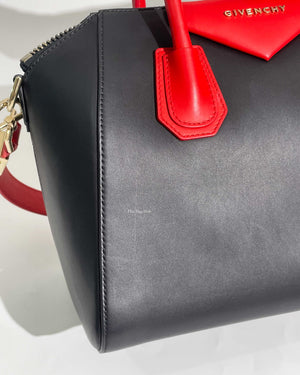 Givenchy Black/Red Small Antigona Bag GHW