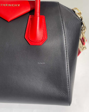 Givenchy Black/Red Small Antigona Bag GHW