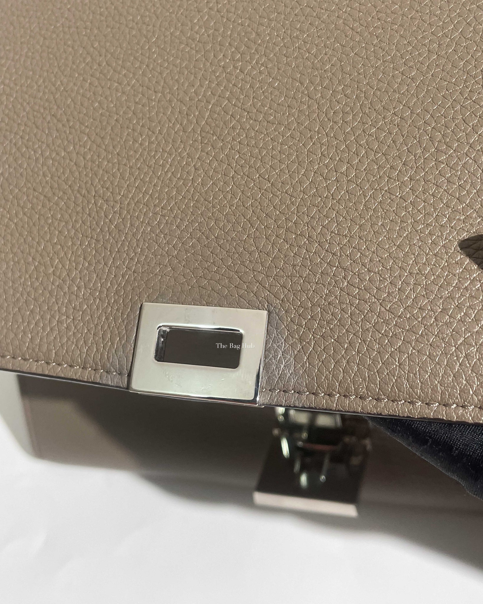 Celine Grey/Beige Drummed Leather/Suede Small Trapeze Bag