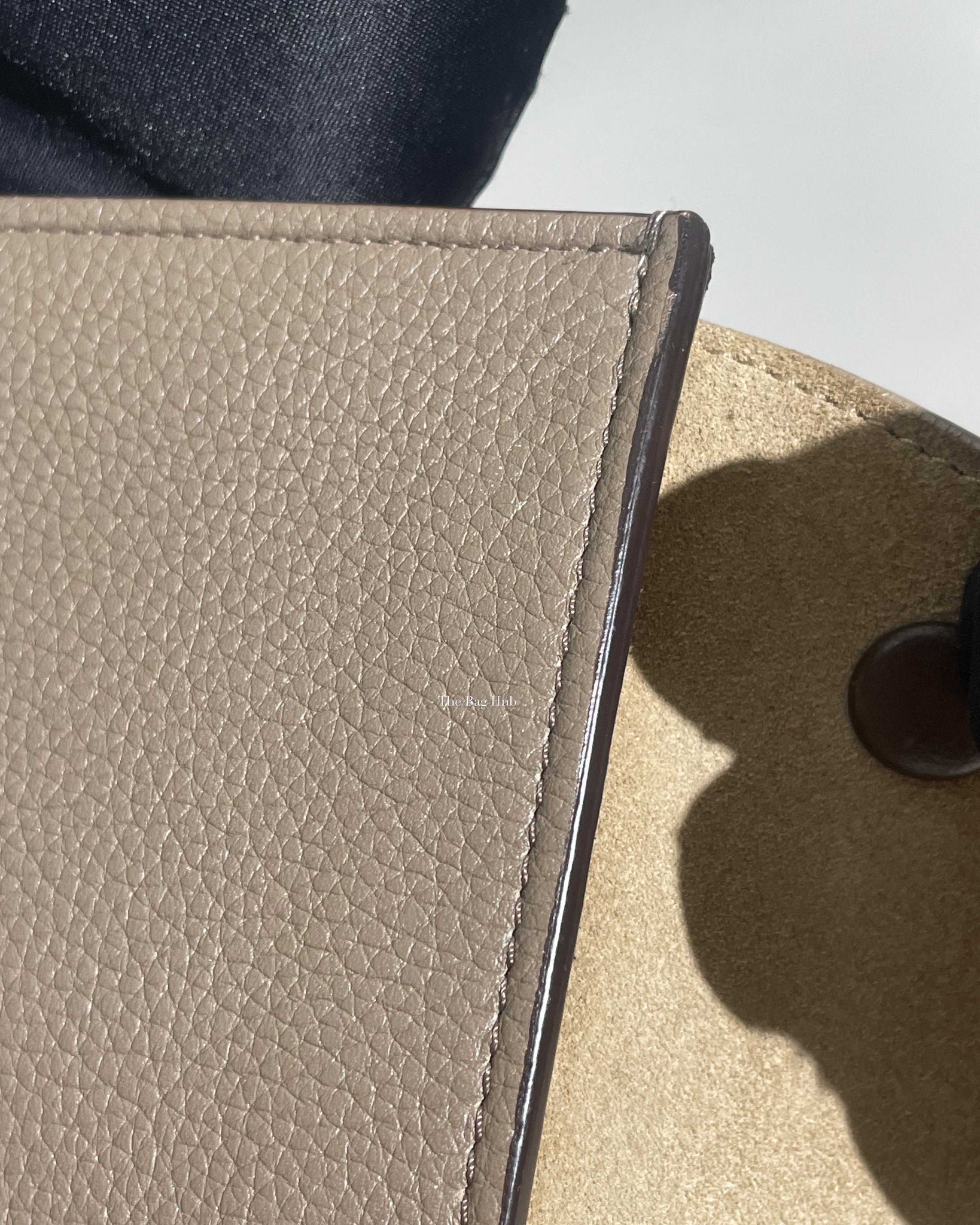 Celine Grey/Beige Drummed Leather/Suede Small Trapeze Bag