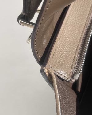 Celine Grey/Beige Drummed Leather/Suede Small Trapeze Bag