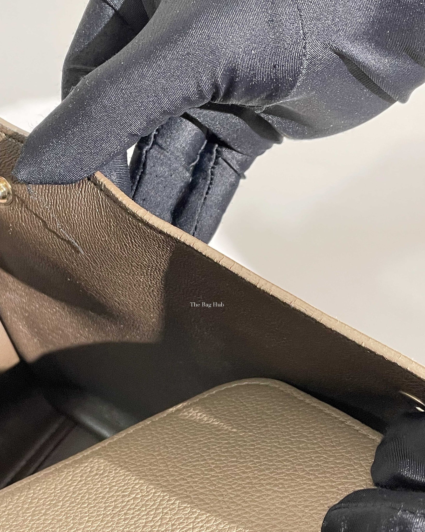 Celine Grey/Beige Drummed Leather/Suede Small Trapeze Bag