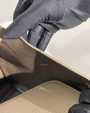 Celine Grey/Beige Drummed Leather/Suede Small Trapeze Bag