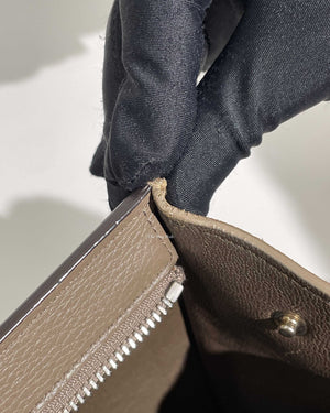 Celine Grey/Beige Drummed Leather/Suede Small Trapeze Bag