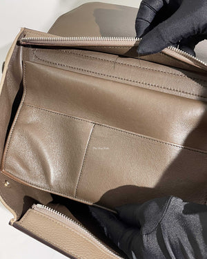 Celine Grey/Beige Drummed Leather/Suede Small Trapeze Bag