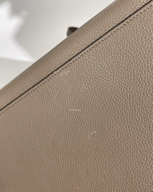 Celine Grey/Beige Drummed Leather/Suede Small Trapeze Bag
