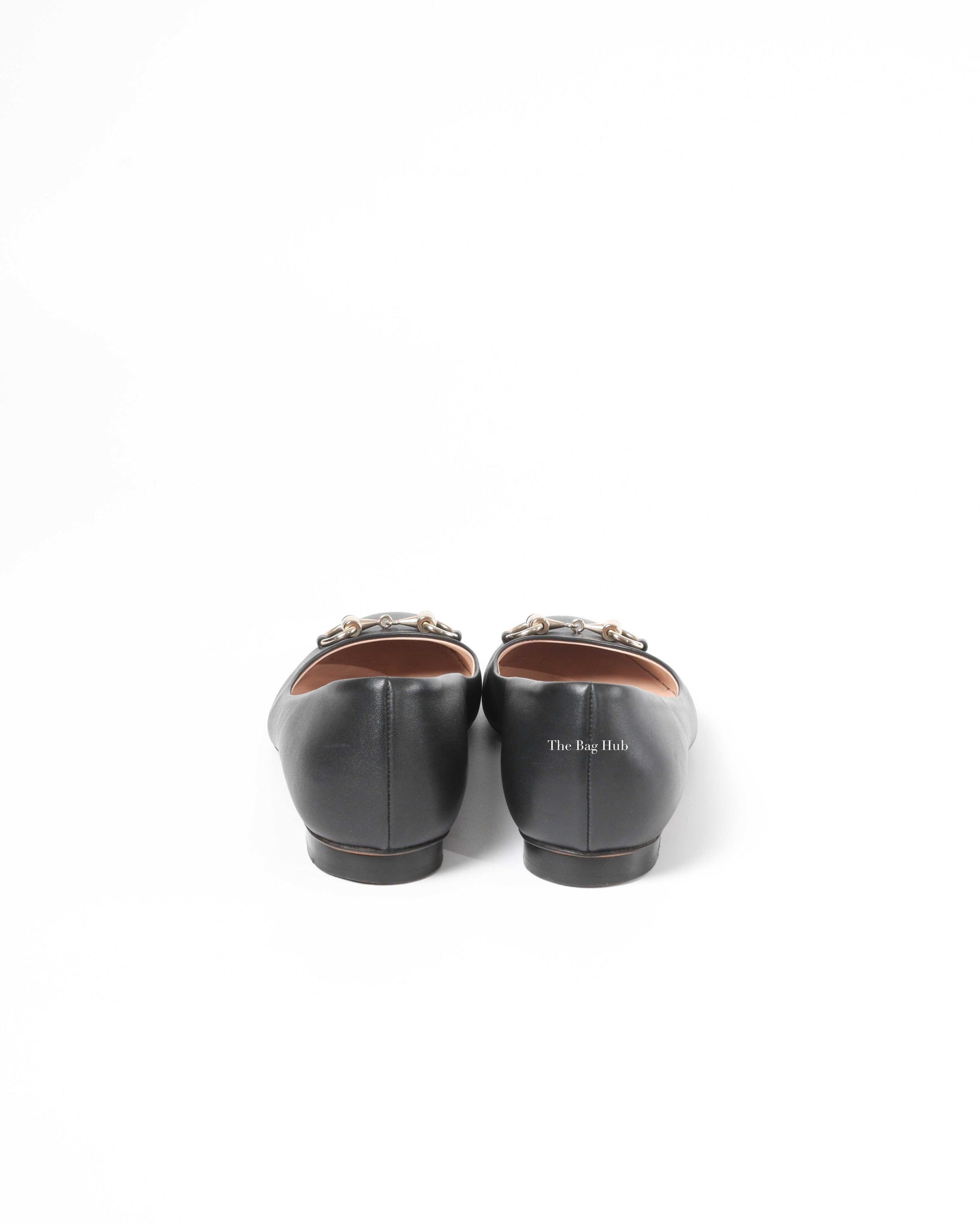 Gucci Black Calfskin Horsebit Ballet Flats Size 36.5