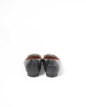 Gucci Black Calfskin Horsebit Ballet Flats Size 36.5