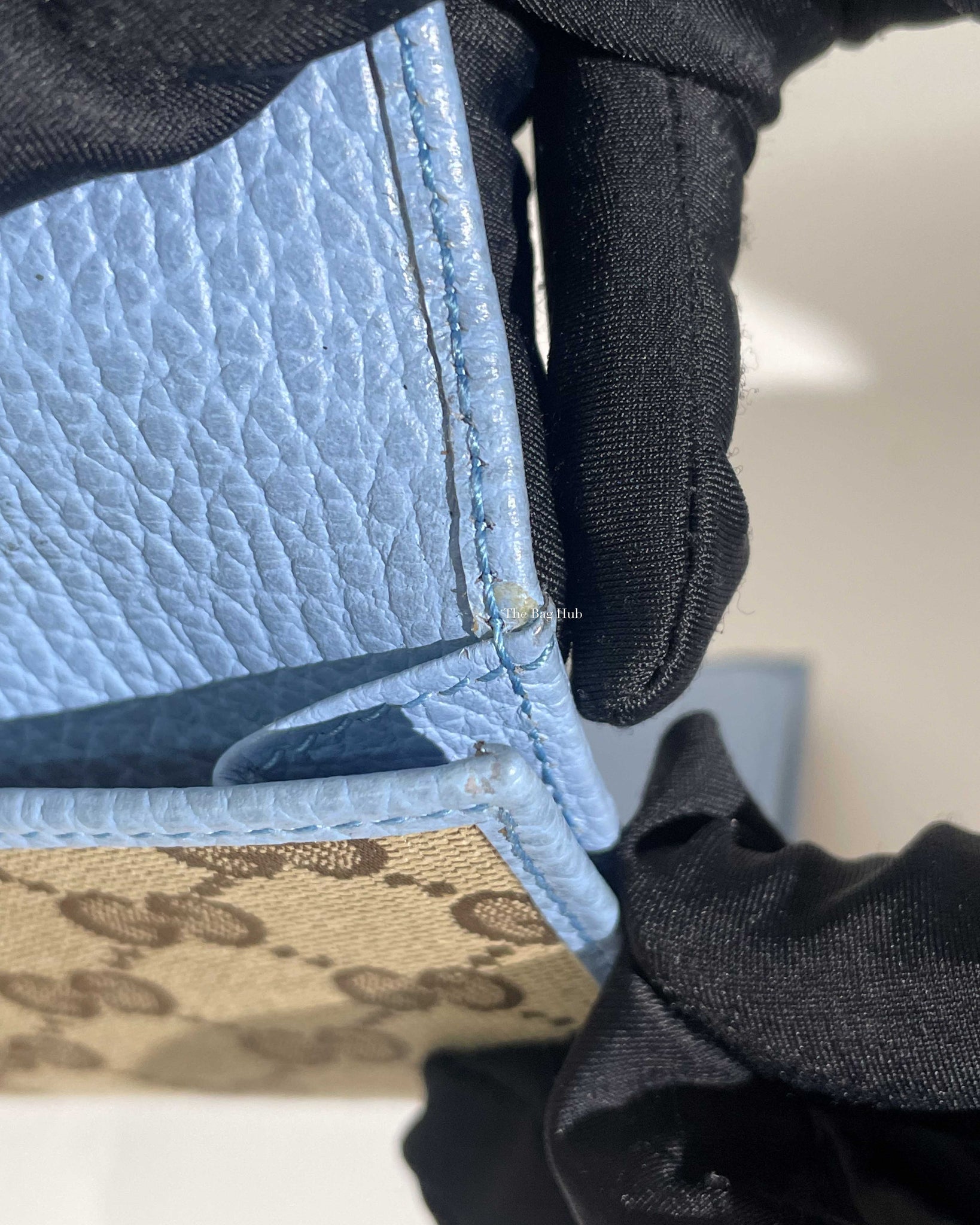 Gucci Light Blue GG Supreme Canvas Long Wallet