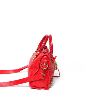 Balenciaga Red Mini Edge City Bag GHW