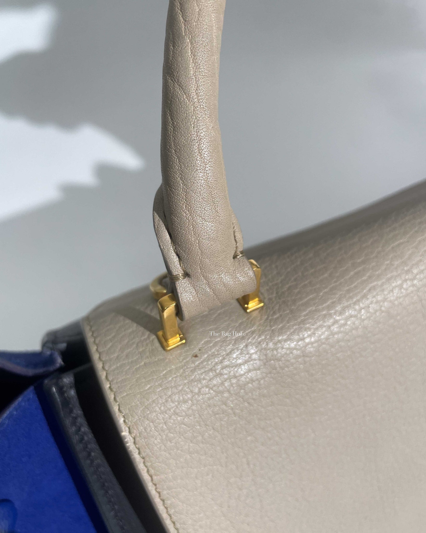 Celine Tri-Color Suede and Leather Medium Trapeze Shoulder Bag-11