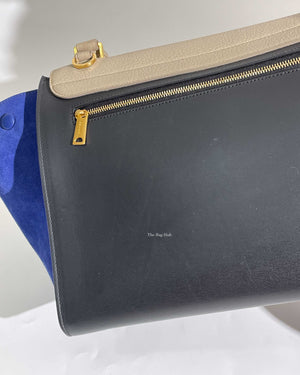 Celine Tri-Color Suede and Leather Medium Trapeze Shoulder Bag-15