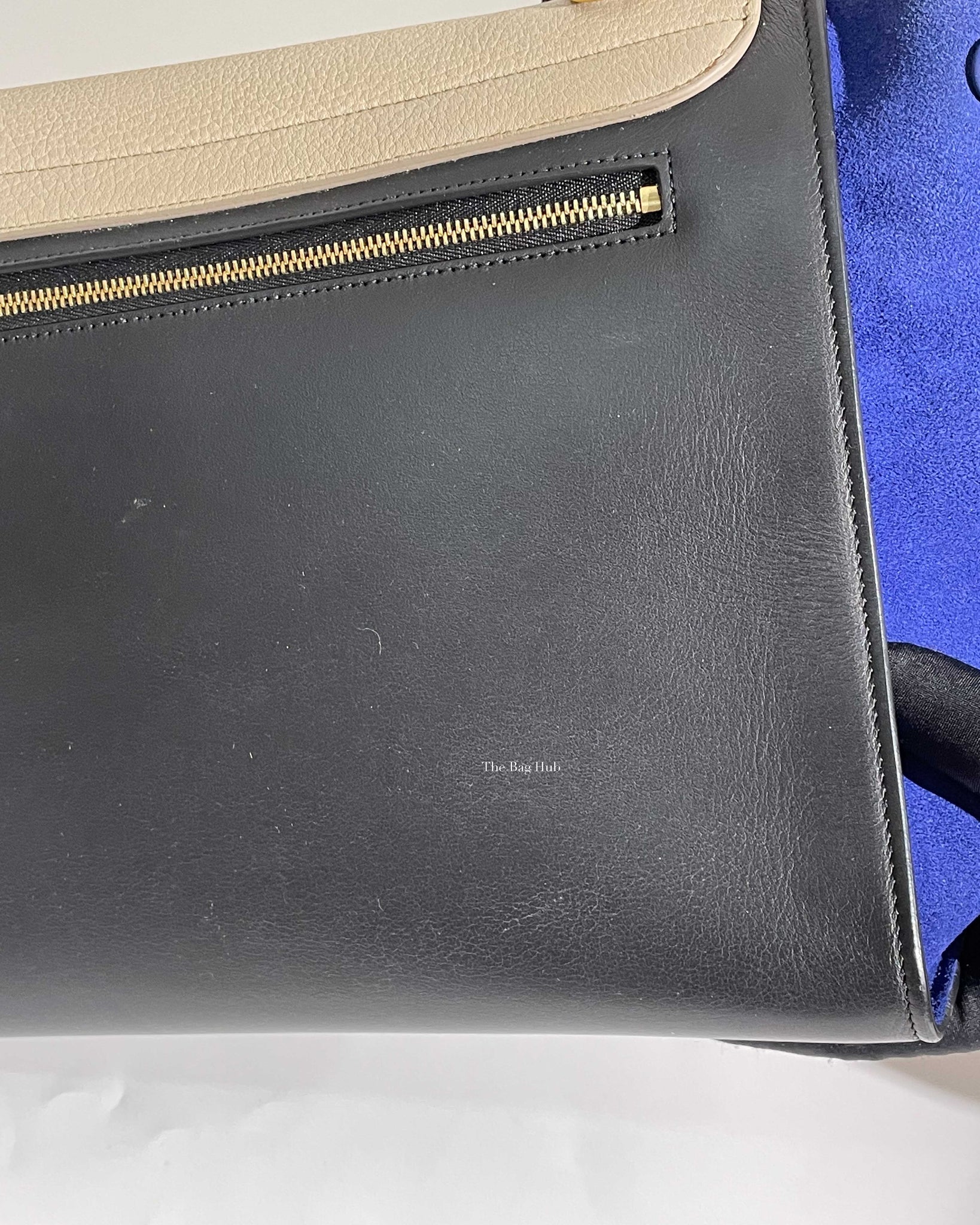 Celine Tri-Color Suede and Leather Medium Trapeze Shoulder Bag-16